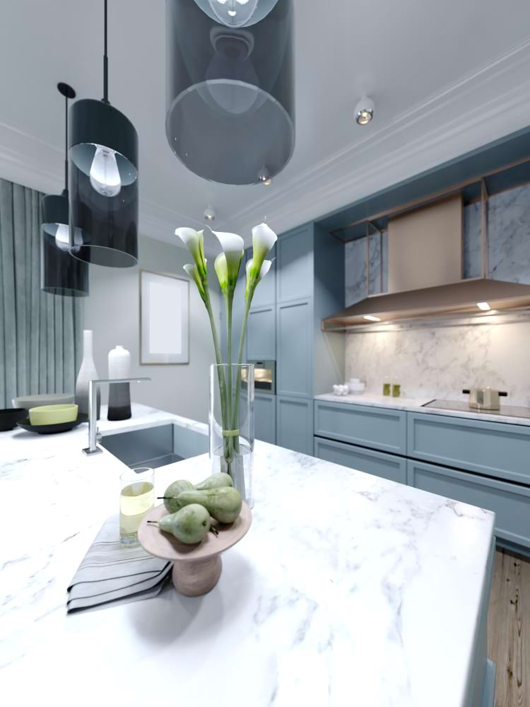 Natural kitchen stone countertop texture