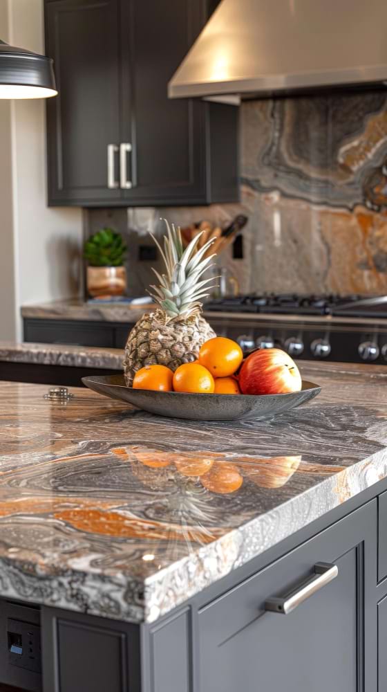 Timeless kitchen marble countertop beige