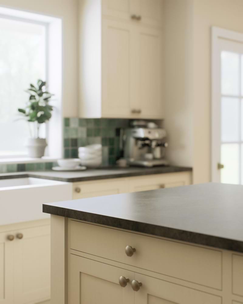 Modern kitchen stone design rustic wood