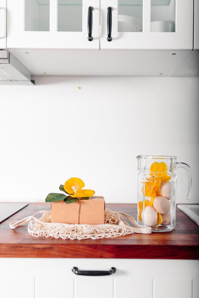 Soft modern kitchen stone countertop wood