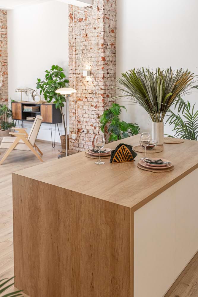 Soft elegant kitchen stone countertop warm