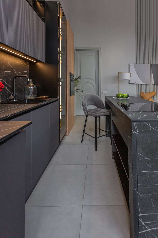 Modern kitchen stone countertop look urban