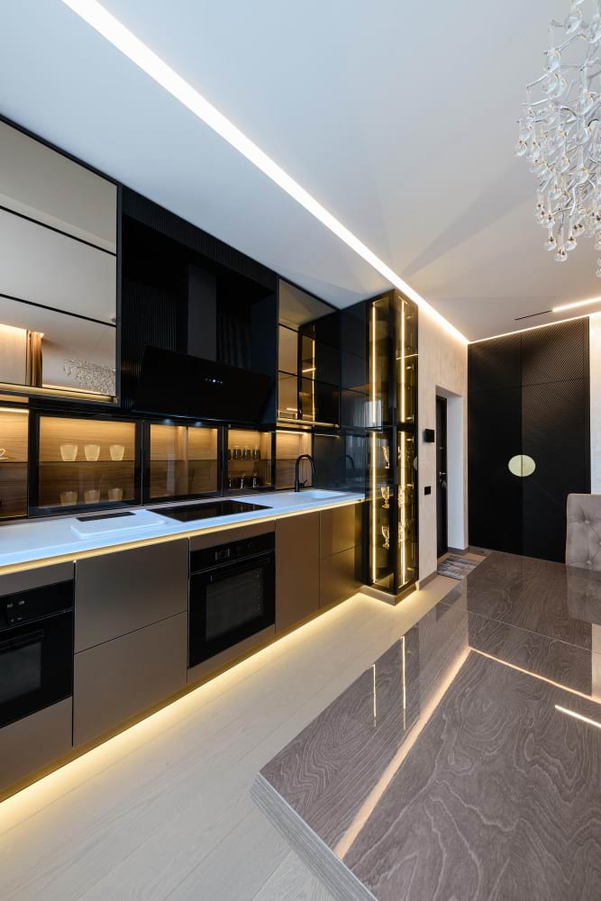 Modern kitchen stone island visual natural